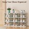 Foldable Shoe Storage SHoe Organizer Entryway Plastic Vertical Shoe Holder Narrow Shoe Shelf Shoe Organizer for Closet Free Standing Shoe Racks Shoe Cabinet Shoe Rack